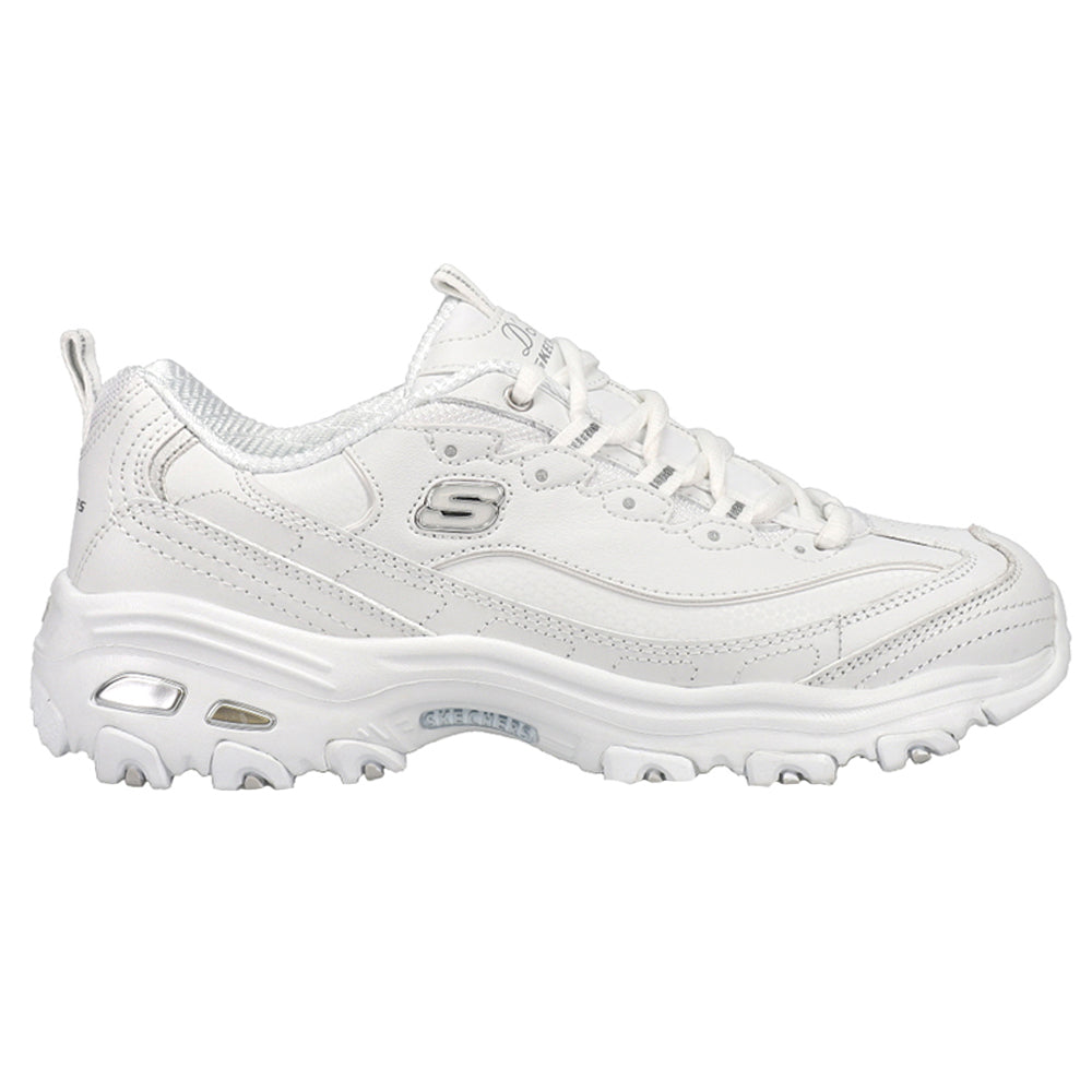 Shop White Womens Skechers D'Lites Fresh Start Lace Up Sneakers – Shoebacca