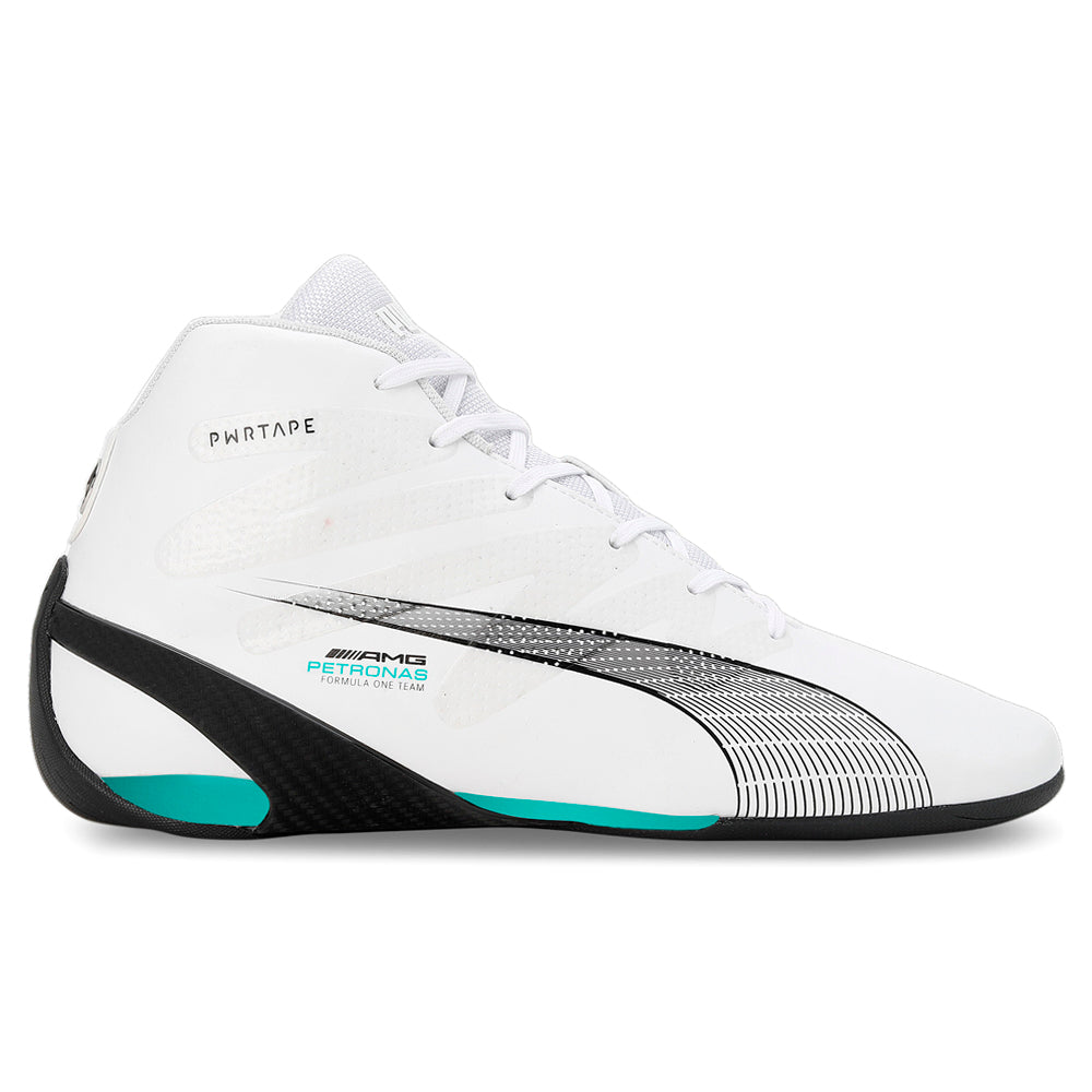 Shop White Mens Puma MAPF1 Carbon Cat Mid Lace Up Sneakers – Shoebacca