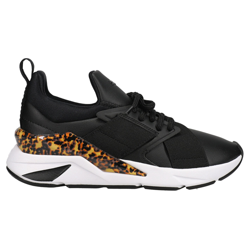 Shop Black, Brown Womens Puma Muse X5 Leopard Lace Up Sneakers – Shoebacca