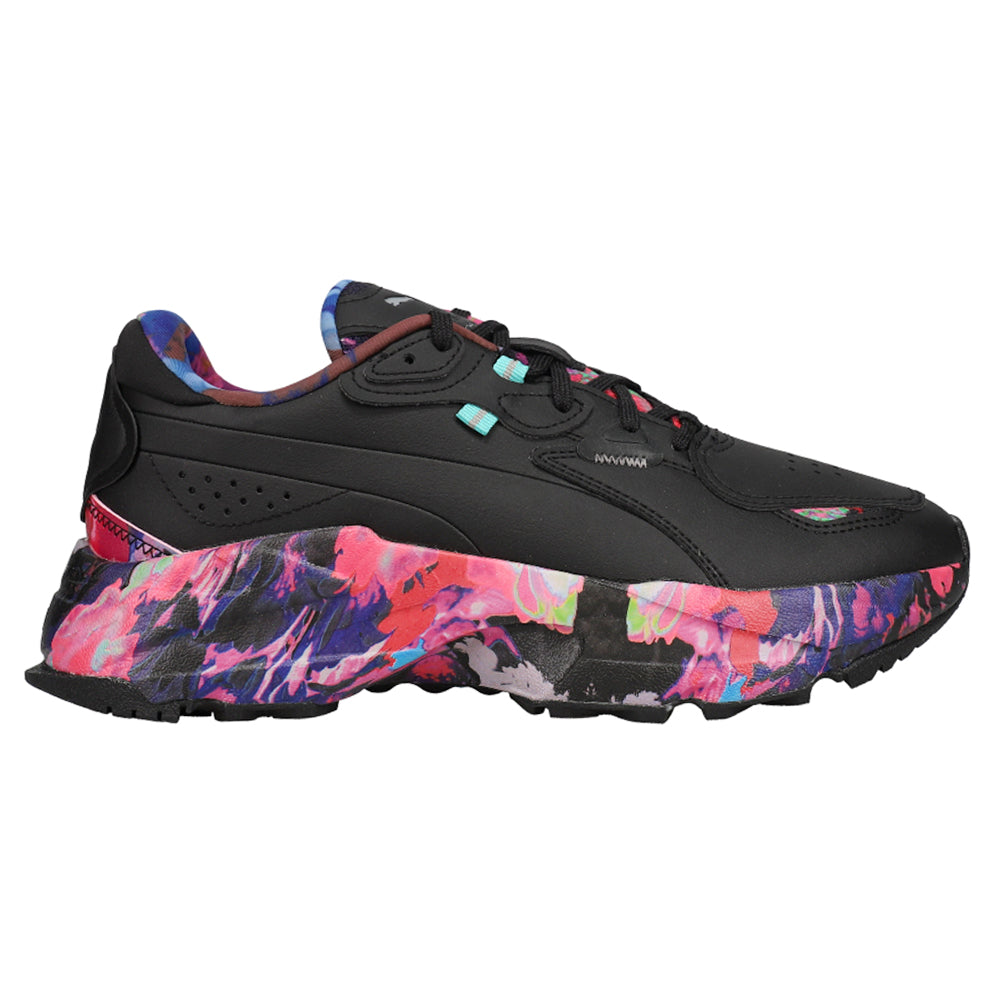 Shop Black Womens Puma Orkid Floral Lace Up Sneakers – Shoebacca