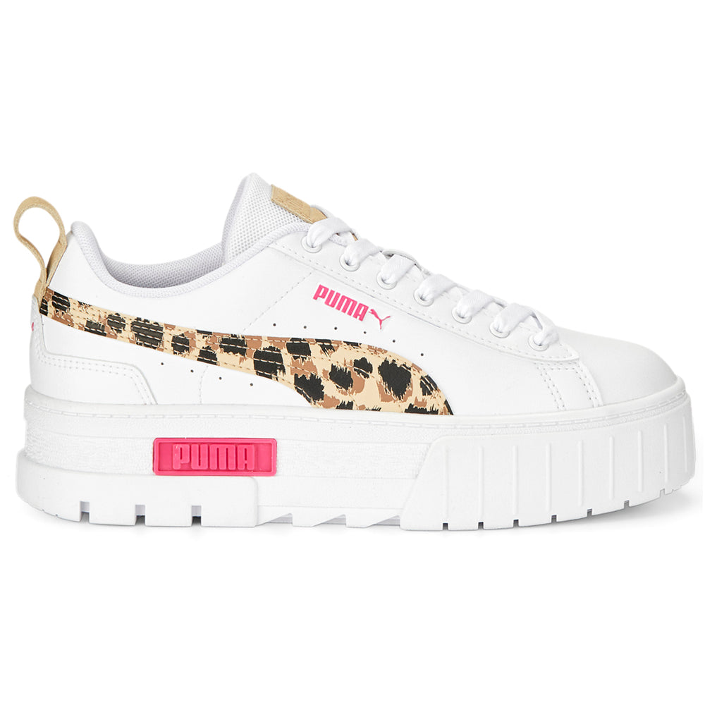 Shop White Womens Puma Mayze Animal Print Platform Sneakers – Shoebacca