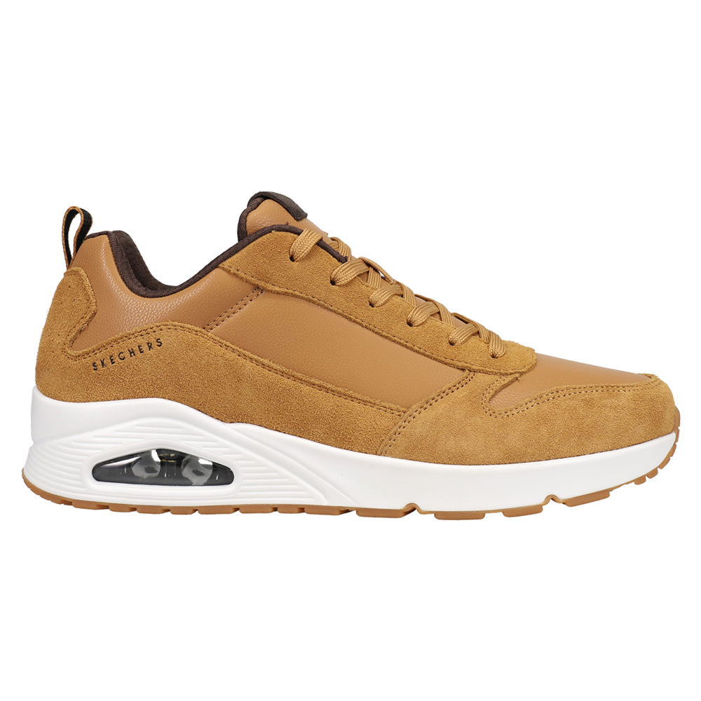 Shop Brown Mens Skechers Uno Stacre Lace Up Sneakers – Shoebacca