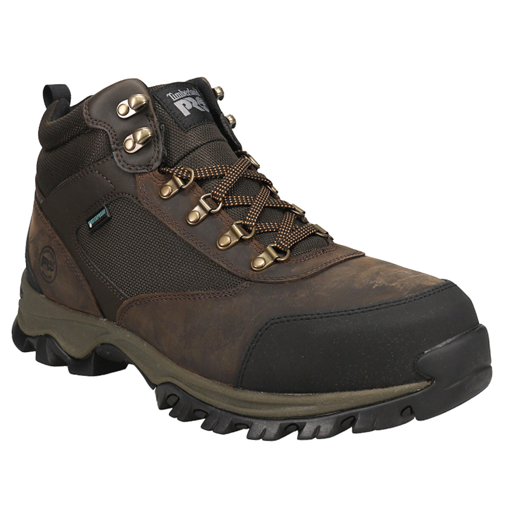 Shop Brown Mens Timberland Pro Keele Ridge Waterproof Steel Toe Work Boots  – Shoebacca